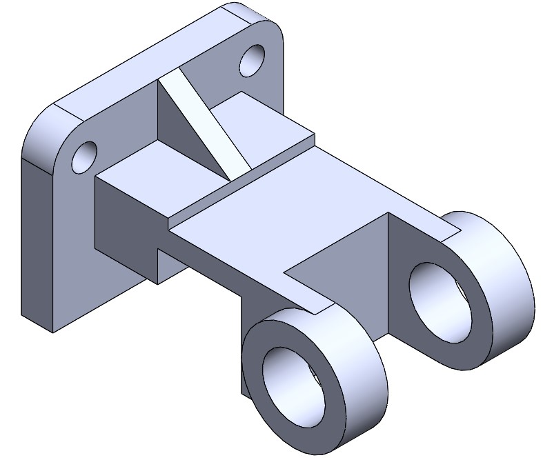 نمونه‌ی مدل ایجاد شده در محیط پارت نرم‌افزار Solidworks